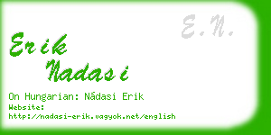 erik nadasi business card