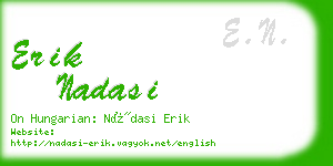 erik nadasi business card